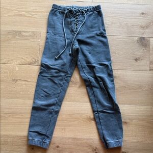 Joah Brown Charcoal Lace-Up Joggers